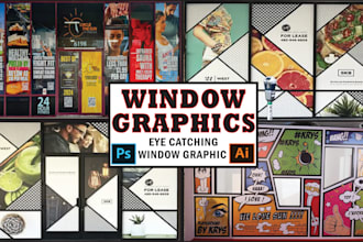 design eye catching shop front or storefront window graphics vinyl