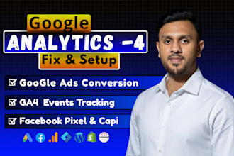 setup GTM ,ga4, facebook pixel capi,ads conversion tracking