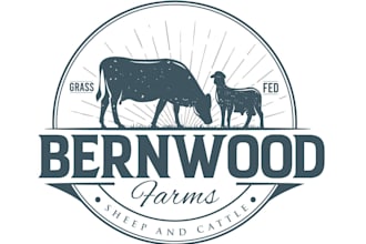 create a hand drawn premium agriculture or farm logo design