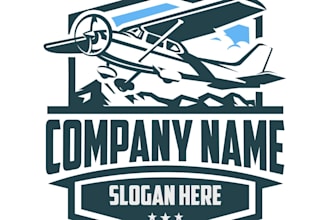 design high quality vintage fighter warbirds logo design