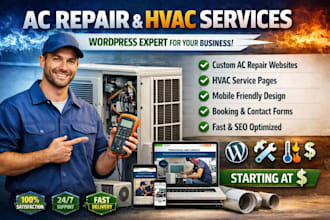 create a professional ac repair and hvac services website