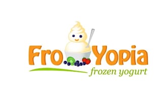 design self serve frozen yogurt store logo