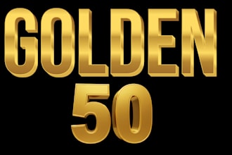 3d golden, chrome or metallic effect of text or logo