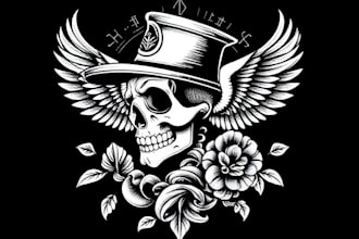 create american traditional tattoo style design