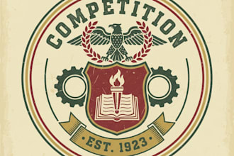 design vintage competition logo