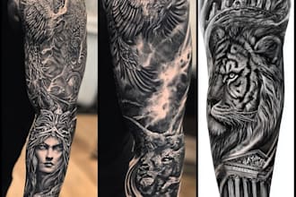 draw a realistic realism tattoo design for you
