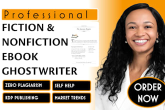 ghostwrite fiction, romance and nonfiction books as a kindle ebook ghostwriter