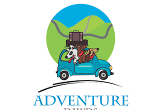 design high quality adventure dawgs logo