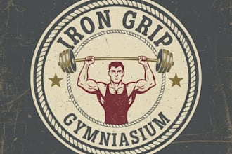 design vintage gym logo