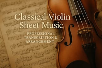 transcribe arrange and notate classical satb violin score violin sheet music