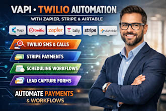 do vapi twillio schedule zapier tally stripe airtable hubspot automation