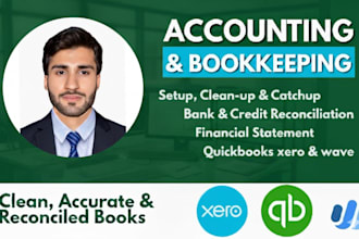 do bookkeeping and accounting in xero, quickbooks, wave