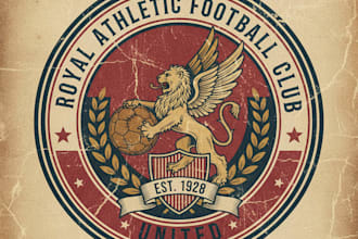 design vintage retro sport emblem soccer logo