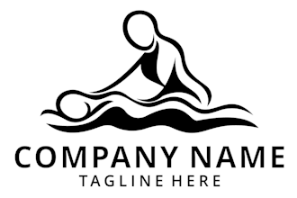 design modern unique massage therapy logo