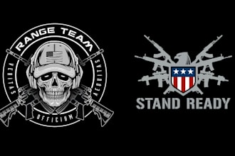 design, skull, tactical military, army, badge logo for you