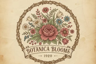 design elegant and timeless vintage flower logo