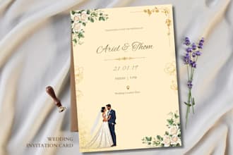 design a beautiful wedding invitation