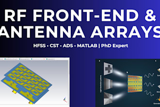 design custom rf front end and antenna arrays using hfss, cst, ads, and matlab