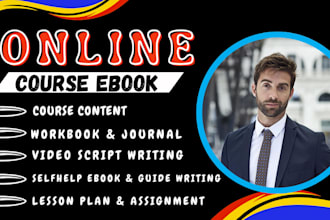create online course content ebook self help video script workbook journal