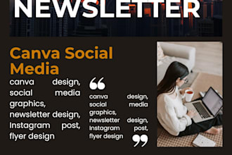 design canva social media posts newsletter and PPT