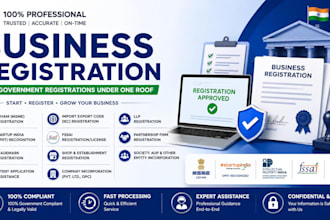 file udyam msme, startup dpiit, trademark, patent, company, llp incorporation