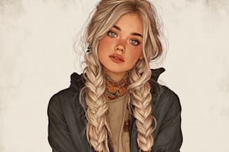 do semi realistic character designw
