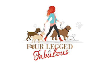 design ideal four legged and fabulous logo