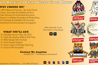 vector trace or recreate your logo print ready