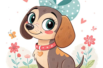 make your pet portrait into cute disney style