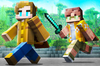 design high quality minecraft thumbnail in 24h