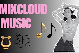 do mixcloud music promotion,playlists, monthly listeners