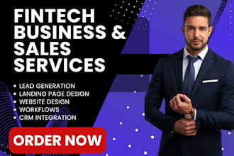 setup fintech crm generate fintech leads build fintech landing page website