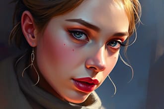 paint digital oil painting portrait