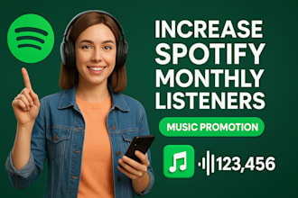 increase spotify monthly listener, spotify music promotion spotify stream