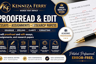 proofread and edit essays, assignments, and research papers