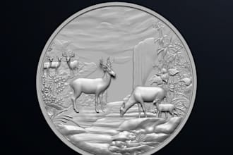 sculpt high detailed 3d relief models for 3d printing
