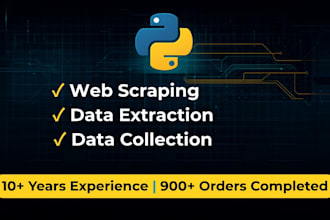 do python web scraping, data extraction and data collection