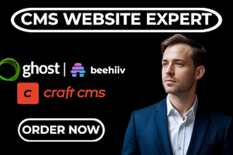 build ghost cms blog or beehiiv newsletter website with seo optimizatio
