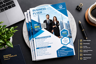 design a professional business flyer, product flyer, or event flyer