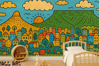 design an amazing custom, doodles and mural wall designs