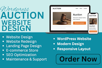 auction website bidding website multivendor website car auction website design