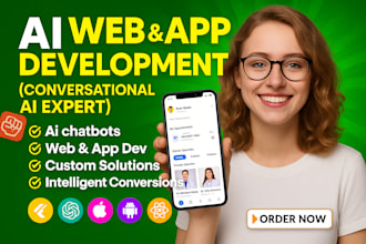 develop ai mobile app website ai saas software with chatgbt ai agent integration