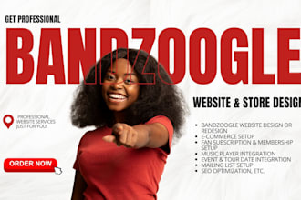 design bandzoogle music website and online store that ranks