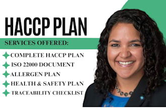 design haccp food safety plan, procedures checklist and traceability form