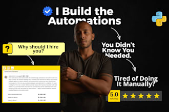 create web automations, bots, and python scripts tailored to your business
