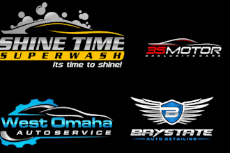 make design automotive, auto repair, car wash and auto dealership logo