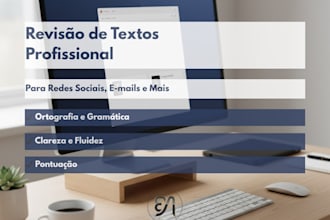 eu vou revisar e corrigir seus textos em portugues