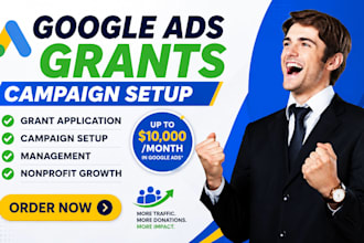 setup google ads grant campaign manage ads grant adwords nonprofit PPC campaign
