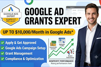 setup google ads grant campaign manage ads grant adwords nonprofit PPC campaign