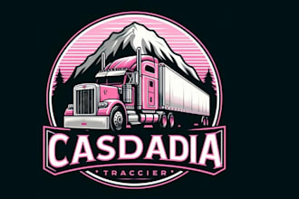 design modern transport logistic trucking logo